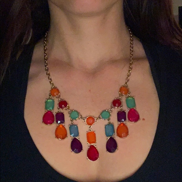 Charming Charlie Jewelry - Multi-colored CC Statement Necklace